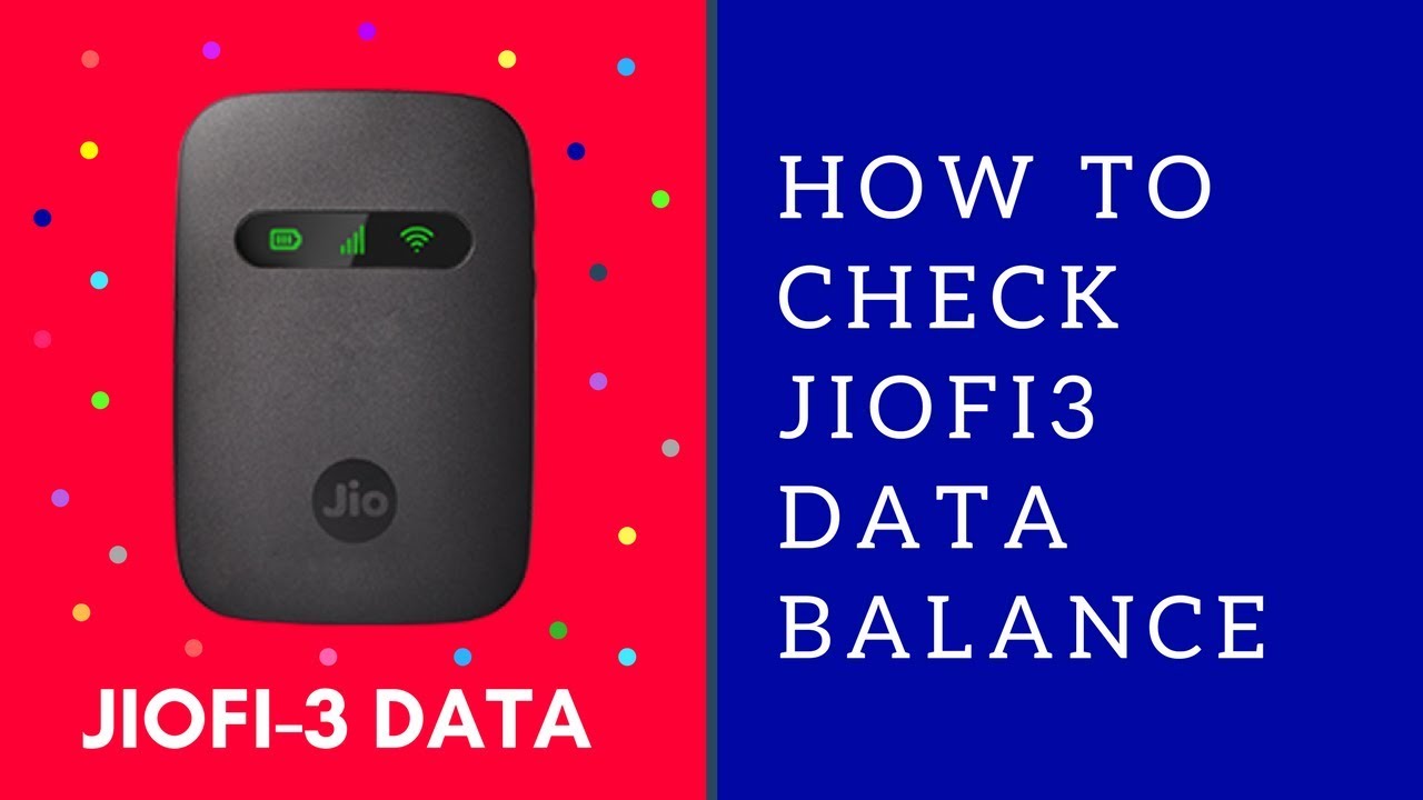How to check jiofi data usage in pc